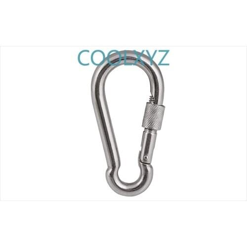 Rock Climbing Safety Buckle Quick Hanging Mountaineering Buckle Quick/Slow Falling Safety Spring Buckle Stainless Steel 2PCS