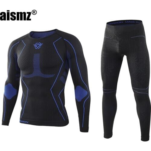 Aismz New Seamless tight tactical thermal underwear men Outdoor sports function breathable training cycling thermo long johns
