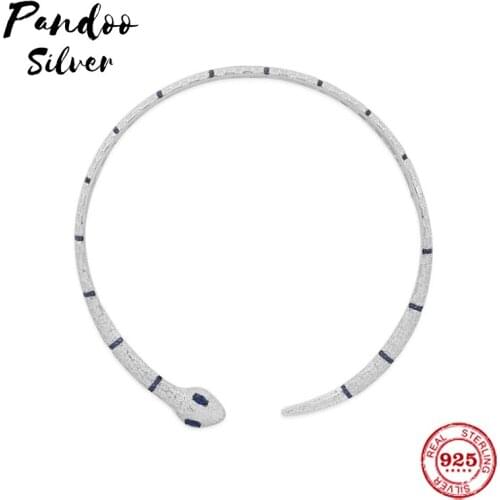 Trend Necklace S925 Sterling Silver Jewelry 1:1 Copy, New Collection ARCHI NOIR, Serpent Open Choker Women Jewelry Gift