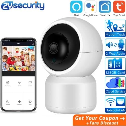 Tuya Smart IP Camera Works With Alexa Home Security Wireless Camera Auto Tracking Surveillance Camera CCTV Cloud PTZ Camera LAN