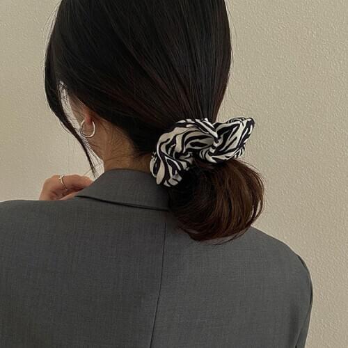 Vintage Zebra Pattern Hair Rope Women Scrunchies Polka Dot Hair Ties Elastic Hairbands Ladies Hair Accessories