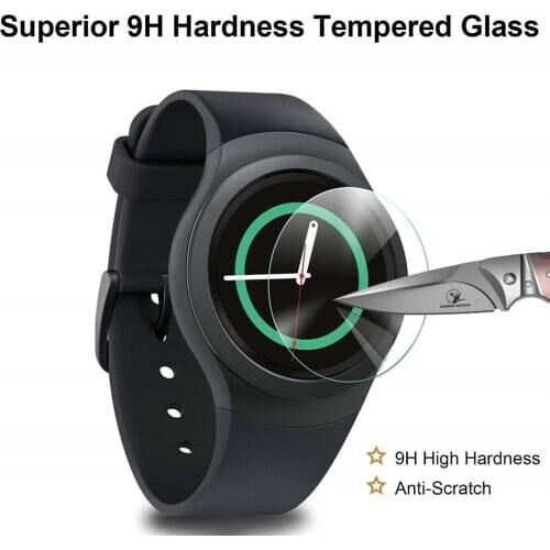 Protective cover Tempered Glass Screen Protector Film On For Samsung Gear S2 SM-R720 SM R720 Smart Glass 9H LTE 2.5D Round Edge