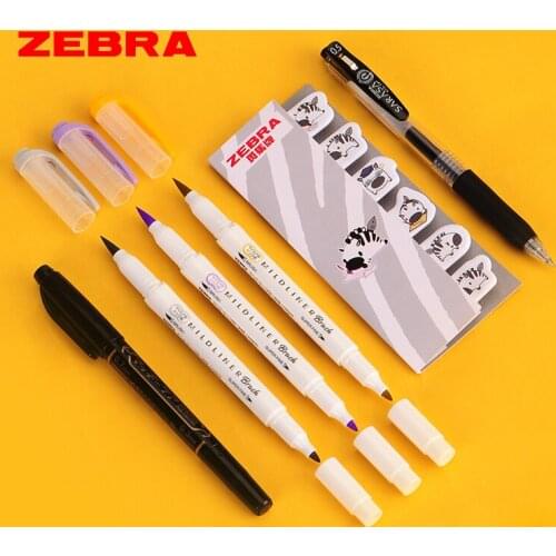 ZEBRA Limited Set SE-WFT8 Fluorescent Soft Pen + Gel Pen + Marker Color Writing Waterproof Quick-drying with Label