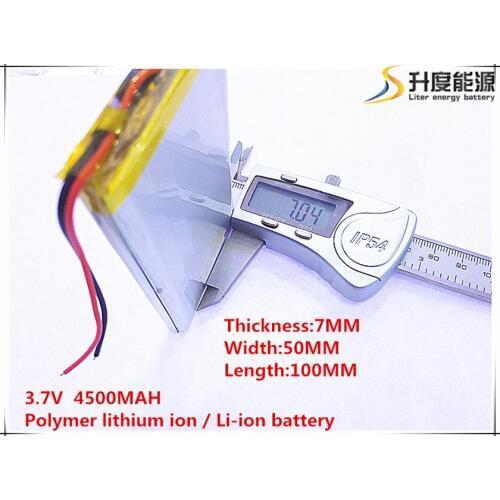 10pcs [SD] 3.7V,4500mAH,[7050100] Polymer lithium ion / Li-ion battery for TOY,POWER BANK,GPS,mp3,mp4,cell phone,speaker