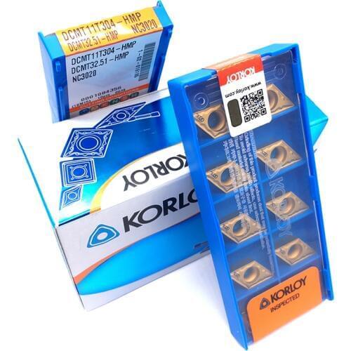 100PCS DCMT11T304 HMP NC3020 Carbide Inserts 100% Original Internal Turning Tool DCMT Processed Steel CNC Lathe Tools With Box