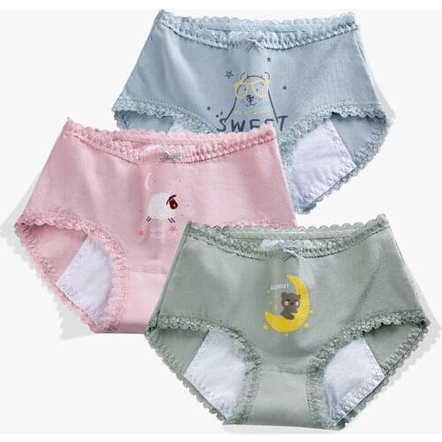 3 Leak-proof Physiological Manufacturer Womens panties Cotton underwear briefs Female Underpanties pantalon pour femme 2021 new