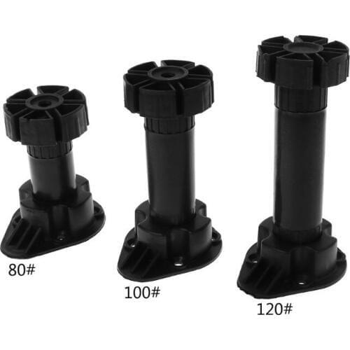 4 Pcs/set Adjustable Height Cupboard Foot Cabinet Leg For Kitchen Bathroom Black 80mm/ 100mm/ 120mm Cupboard Foot