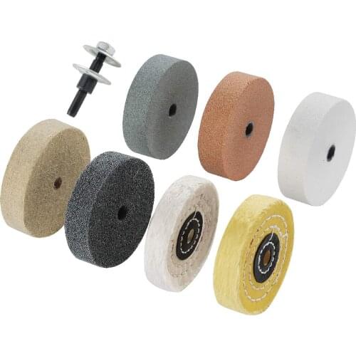 75mm Mini Drill Grinding Buffing Wheel Polishing Pad Abrasive Disc Bench Grinder Rotary Corundum Wool Fiber Cotton Wheel
