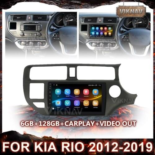Octa Core 2 Din Stereo Android Car Radio for KIA RIO 2012-2019 Right Hand Drive GPS Navigation Multimedia Player Touch Screen