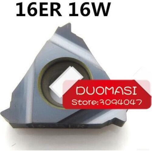 Free Shipping 10pcs 16 ER 16 W Internal Indexable Tungsten Carbide Threading Lathe Inserts for SER Threaded Lathe Holder