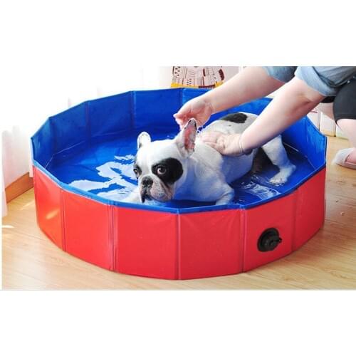 Oversized Pet dog bathtub folds in large dog and cat pool Summer house heat stroke Easy to change water