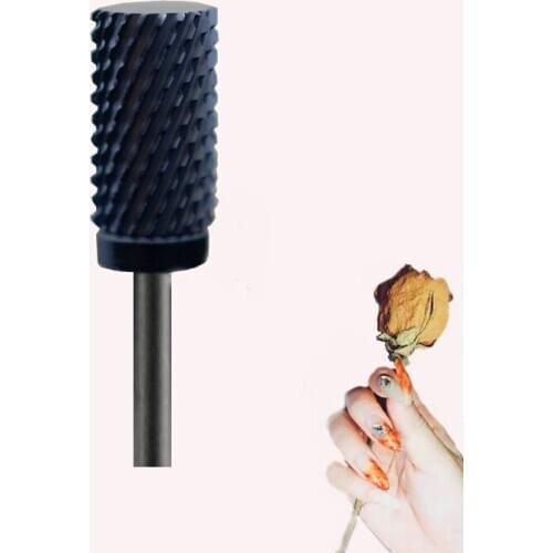 Black Ceramic Nail Drill Bit - Large Barrel Bit XC