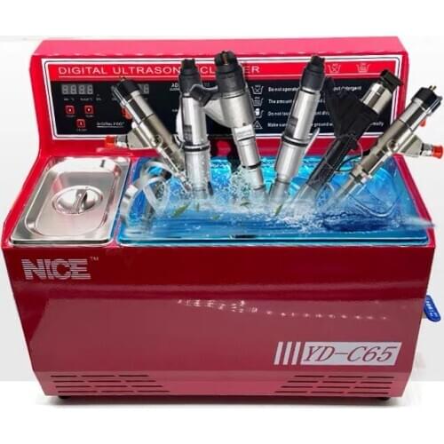 Diesel injector and accessories digital ultrasonic cleaner, stainless steel 240W 6.8L cleaning machine, injector washing tool