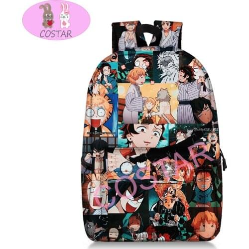 COSTAR Anime Game Demon Slayer Tanjirou Nezuko Zenitsu Giyuu Shinobu Printed Backpack