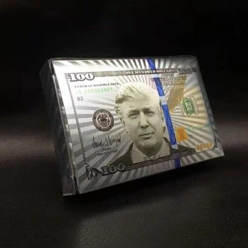 Donald Trump Waterproof Plastic Playing Cards Color Gold Foil Poker Deck Game