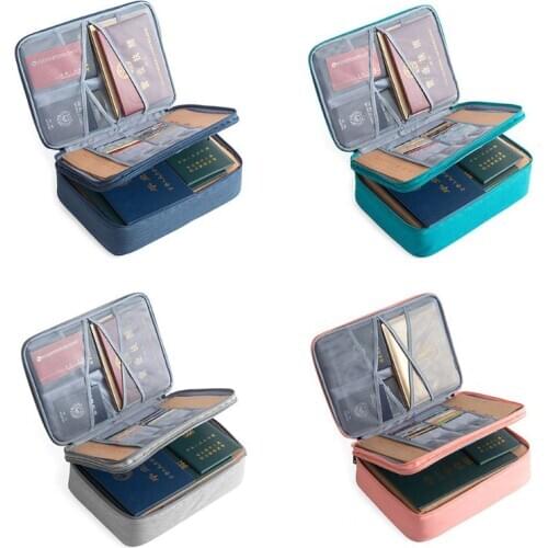 Double Layer Document Ticket Bag Zipper Storage Large Capacity Certificates Files Organizer Home Travel