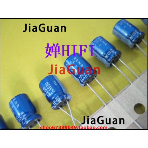 20pcs NEW ELNA RE3 35V220UF 8X11.5MM audio electrolytic capacitor 220uF/35V blue robe 220UF 35V