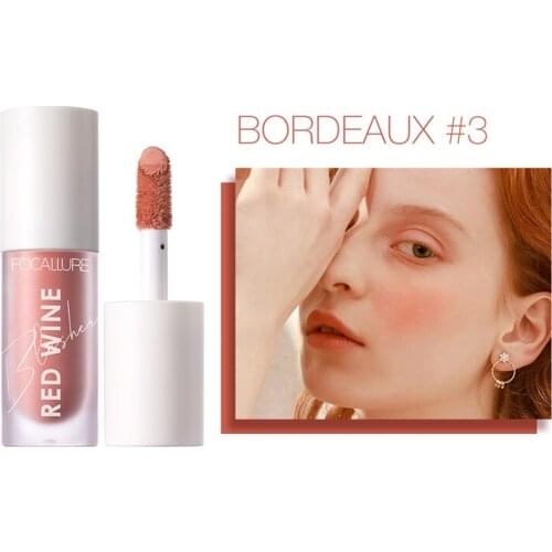FOCALLURE 4 Colors Face Liquid Blush Makeup Long Lasting Natural Cheek Tint Peach Pink Blusher Cosmetic Wholesale