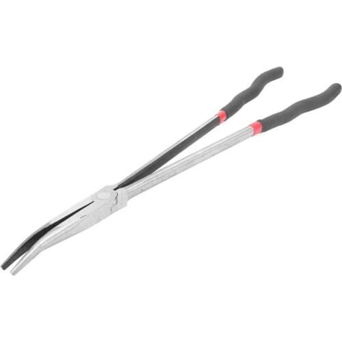 Needle Nose Pliers 25 Degree Long Handled Tool Steel High Temperature Quenching Clamp 16in 400mm