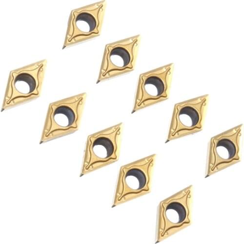 10Pcs/Set DCMT070204 YBC251 Carbide Inserts For CNC Lathe Turning Tool Boring Bar Cutter Cutting Tool Holder Blades