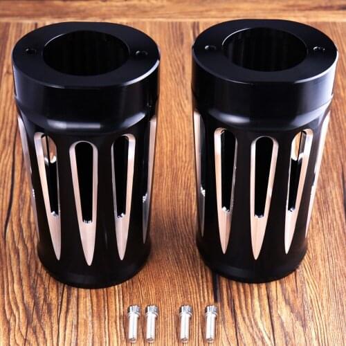 Shallow Cut Fork Slider Cover Cow For Harley Touring Electra Glide FLHTC 84-11 12 13