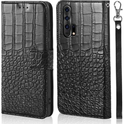 DOREXLON Crocodile Flip Leather Case for Huawei Honor 20 Pro With Strap Cover Cases for Huawei Honor 20 Pro phone case