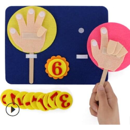 Montessori Material Baby Finger Counting Math Toys for Kids Montessori Teaching Aids Weave Cloth Educational Toys for Children