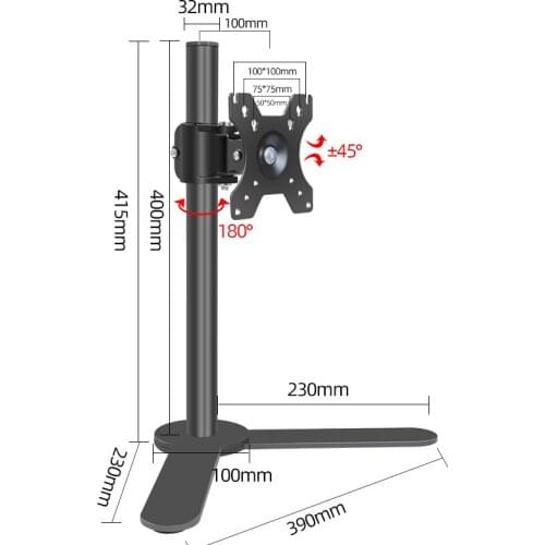 17"-32" Load 8.5kg Desktop Monitor Arm Holder LCD LED Display Touch Screen Stand Monitor Mount Support Pc Metal Bracket Soporte