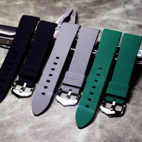 Mens Women White Black Blue Waterproof Curved silicone rubber Watchband 18mm 20mm 22mm For Casio Tissot Omega Watch band Strap