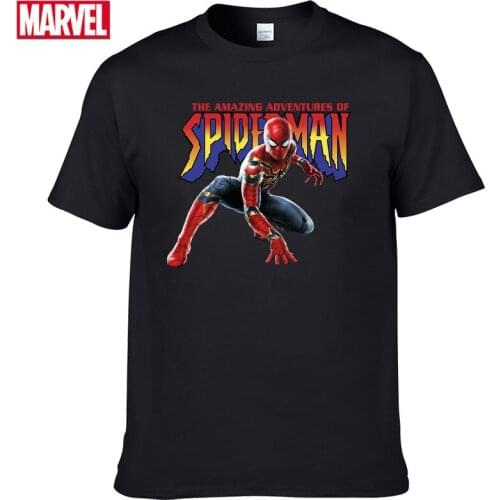 Marvel The Avengers spiderman t shirt Comfortable Breathable 100% cotton Fashion clothes for teens Summer tshirt oversize #77