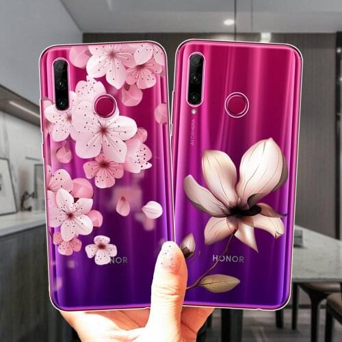 Sexy Floral Peony Flower Silicone Phone Case For Huawei Honor 30 10i 20i 9 9X 8X Mate 10 20 Lite Pro Soft TPU Clear Back Cover