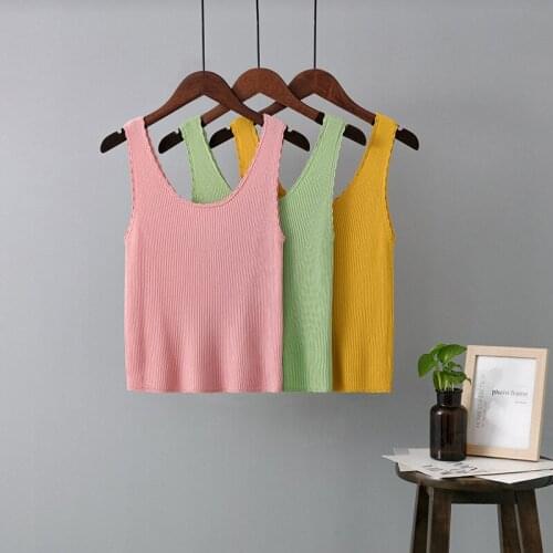 SINGREINY Women Knitted Strap Tops Sexy Sleeveless Elastic Slim Basic Y2K Tops 2021 Summer Korean Style Off Shoulder Camisole
