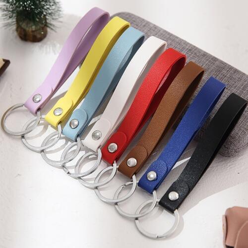 Vintage Key Holder Wallet Key Ring Holder Bag Women Men Car Keychain Pocket PU Leather Bags Key Accessories Black White Purple