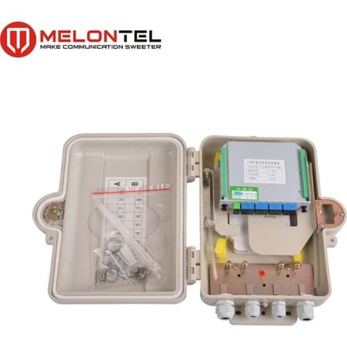 MT-1409 wall mount type outdoor PC plastic 8 core small FTTH access terminal box for fiber optic drop wire
