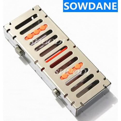 High quality Dental stainless steel disinfection placing box tray for 5 pcs dental instrument for instrument disinfection plate
