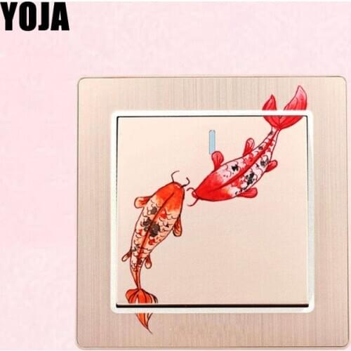 YOJA Beautiful Fish Styling Room Switch Decal Wall Sticker High-quality PVC Decorative 11SS0069