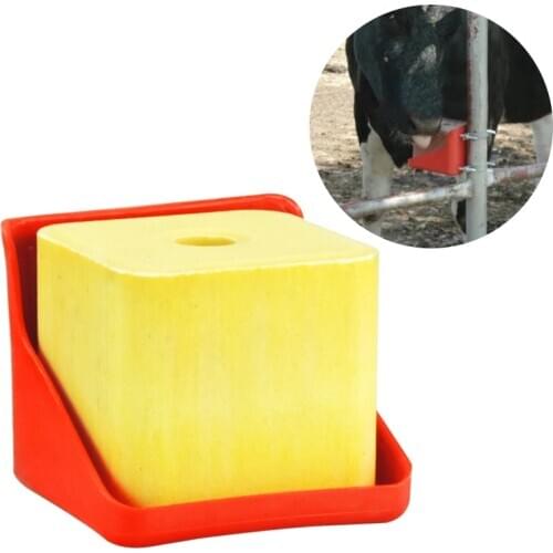1 Pcs Cow Cattle Sheep Lick Brick Tray Salt Brick Thick Tray Support Lick Salt Brick Frame Box Durable Livestock FARM Equipment