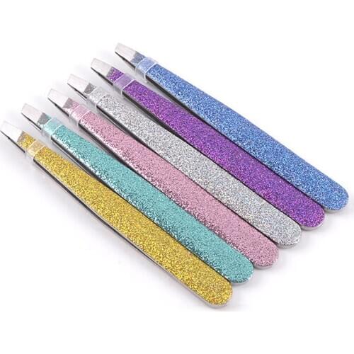 1Pcs High Quality Stainless Steel Slanted Women Eyebrow Tweezer Face Nose Hair Remover Clip Brow Shape Tool Cosmetic Makeup Tool