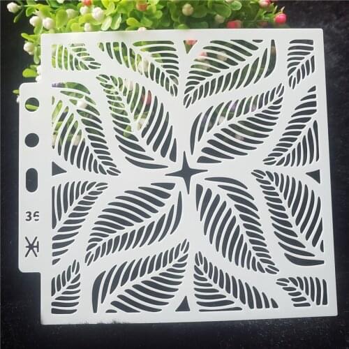 13*14cm foliage Cover templat scrapbook stencils spray plastic mold shield DIY cake hollow Embellishment printing lace ruler