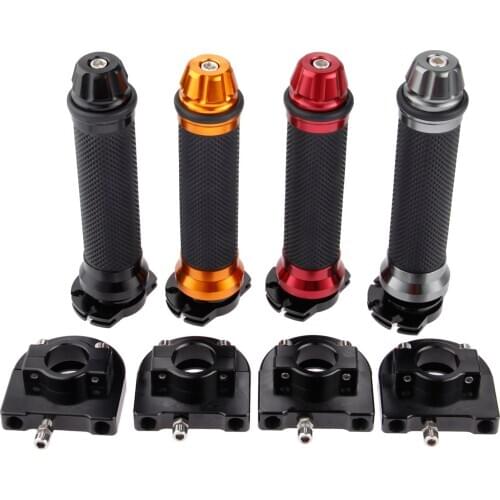 2Pcs 22mm Motorcycle Handle Handlebar Throttle Hand Grips For Handlebar Hand Grip Bar End Motorbike Cafe Racer Outdoor Sports