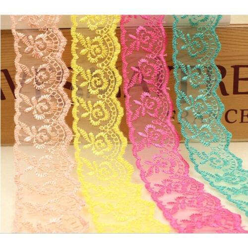 3Yard /LOT 4cm wide lace lace accessories DIY fabric accessories sofa curtain lace material color embroidery lace