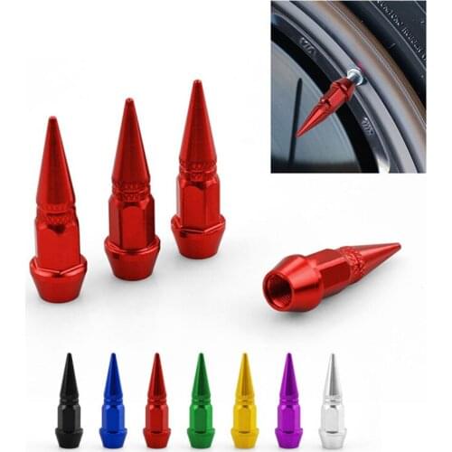 4PCS Car Valve Cap Bicycle Motorcycle Personalized Bullet Valve Core Universal Car Modification Supplies Valve Plug Auto Parts