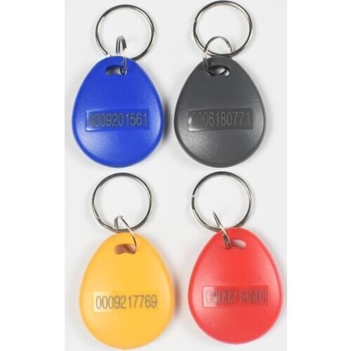 5Pcs RFID Tag Key Fob Keyfobs Keychain Ring Token 125Khz Proximity ID Card Chip EM4100 TK4100 for Access Control Attendance