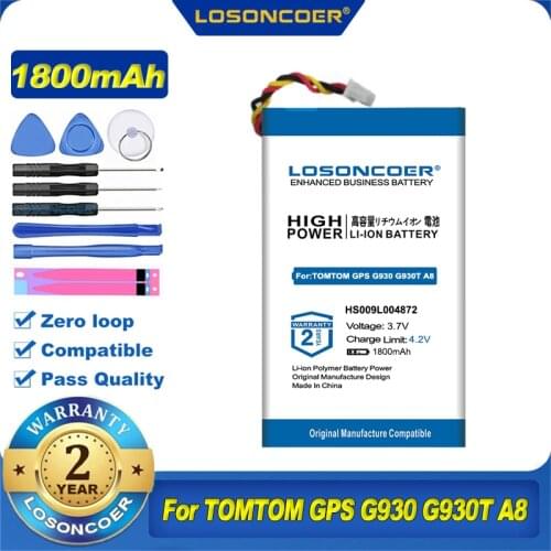 VF8 AHL03714100 HS009L004872 Battery For TOMTOM GPS G930 G930T A8 DVR MP3 MP4 MP5 E-book Go 530 Live, 630 630T 720 730 730T