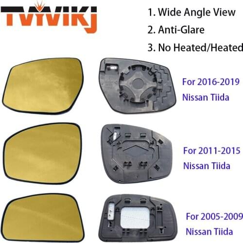 TVYVIKJ Side Rearview Mirror Blue Glass Lens For Nissan Teana Altima 2003-2020 Wide Angle View anti glare door mirror