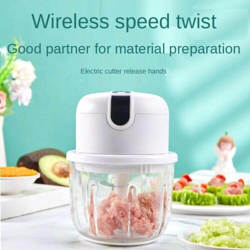 300ML Wireless Charging Garlic Beater Household Kitchen Food Supplement Machine Garlic Masher Cooking Machine Kitchen Supplies
