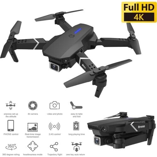 LSRC E525 Drone 4k HD Wide-angle Dual Camera 1080P WIFI Visual Positioning Height Keep Rc Drone Follow Me Rc Quadcopter
