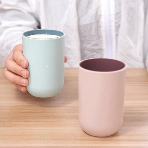 Washing Cup Double-layer Large Capacity Water Cups Durable Water Tumbler Set Eco-Friendly Drinking Cup for Bathrooms
