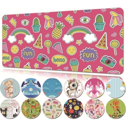 Large Size Mouse Pad Cartoon Series Gaming Mouse Pad Kawaii Style Mouse Mat for Office/home High Quality Non-slip Keyboard Mat