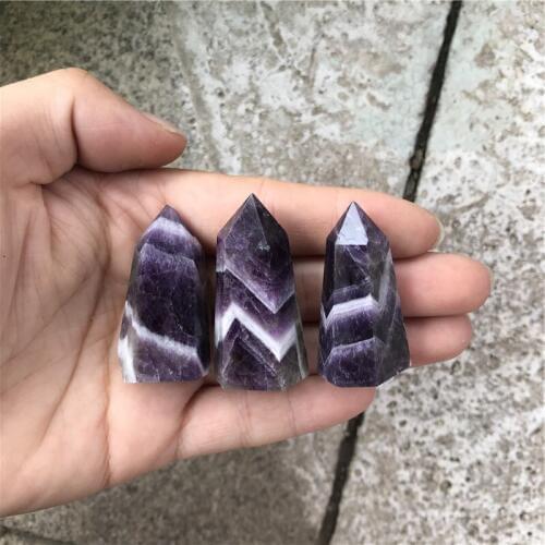 Beautiful natural Dream amethyst point quartz crystal reiki healing natural stones and minerals